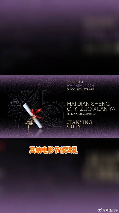 海边升起一座悬崖 获得戛纳短片陈剑莹