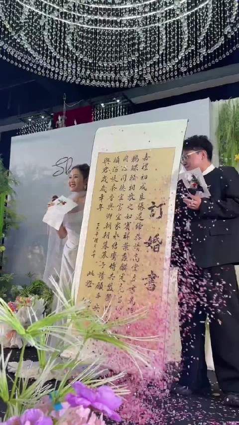 从订婚就看出谁才是话事人了