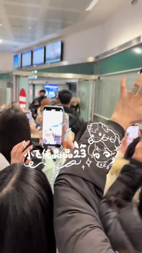 肖战到达米兰,挤成啥样了咋走啊