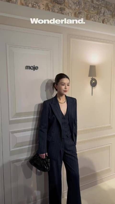 巴黎时装周上的文咏珊，有种大女主气质