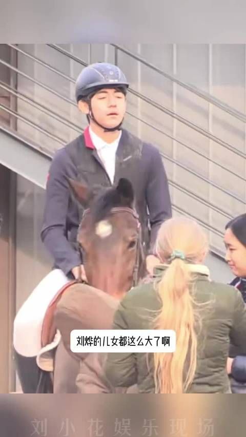 刘烨儿女马场互动，诺一神似父亲霓娜疑恋情曝光