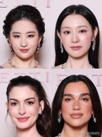 刘亦菲安妮海瑟薇站边角，金智媛抢C位，宝格丽合照藏了什么规则