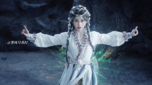 鞠婧祎田嘉瑞新剧吻戏曝光,地珠龙神诀别之吻