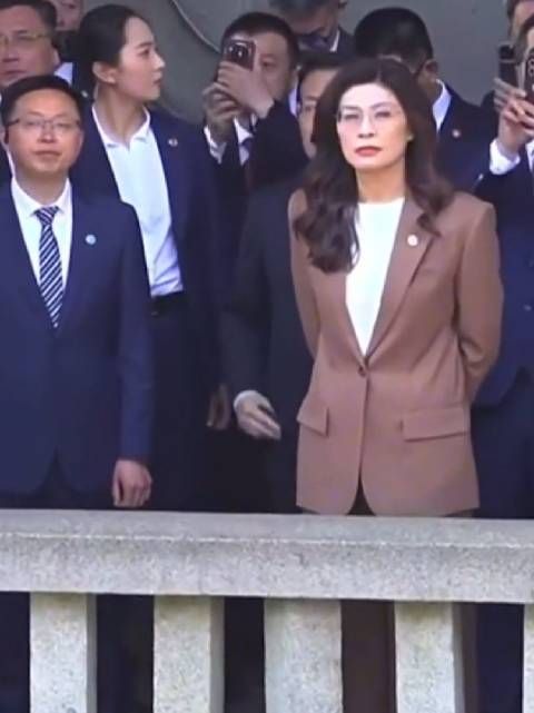 郑丽文蛮上相的,两岸一家亲