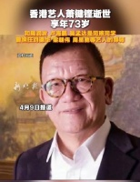 香港艺人萧键铿逝世享年73岁，曾为刘德华梁朝伟导师