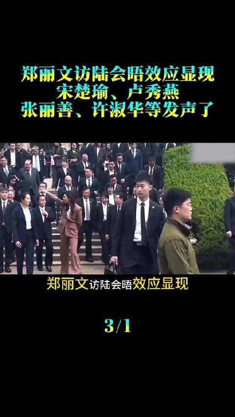 郑丽文访陆会晤效应显现,宋楚瑜、卢秀燕、张丽善、许淑华等发声了