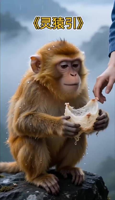 女子悬崖采燕遇灵猴引路获赠洞中藏宝