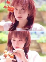 吴昕摆弄小番茄展活力