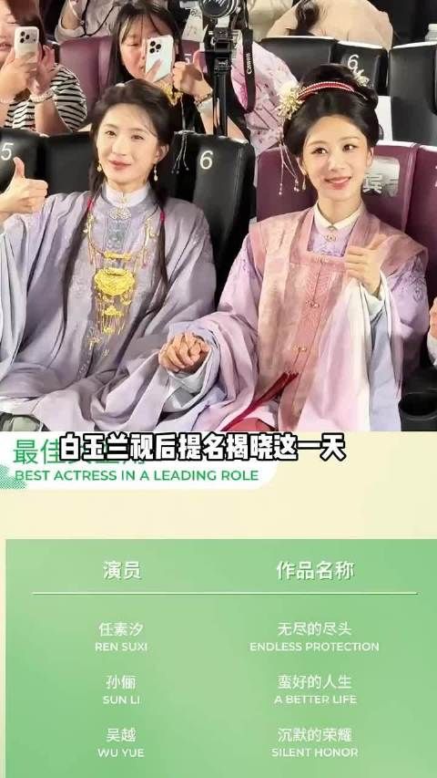 白玉兰入围公布，实至名归，在杨紫身上体现的淋漓尽致 杨幂 