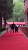 陈建斌蒋勤勤一家走红毯也太有爱了，参加儿子毕业典礼，真的很尽责！