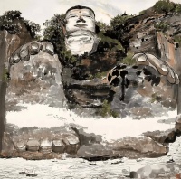 吴冠中画的乐山大佛！网友：大师，真大师！
