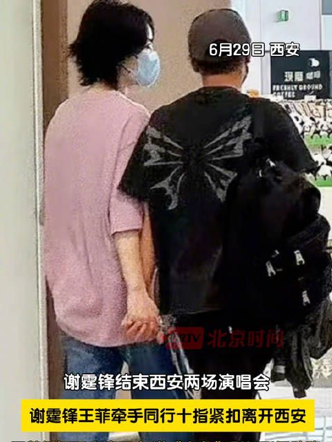 谢霆锋王菲十指紧扣并肩同行