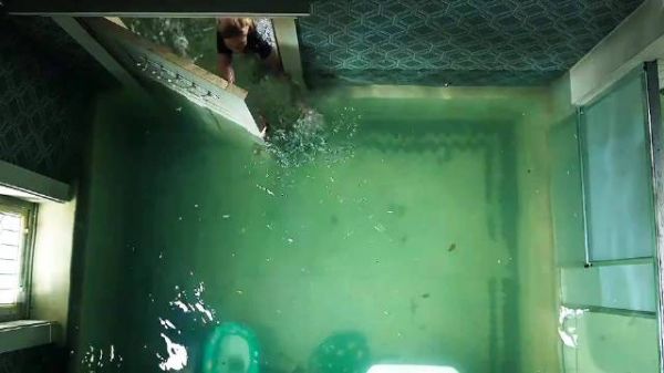 女人被巨鳄疯狂追击，稍有不慎就会被吃掉