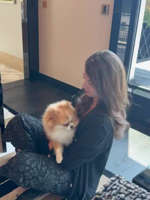 奥利维亚巴勒莫夫妇携爱犬TongTong共赴巴黎时装周
