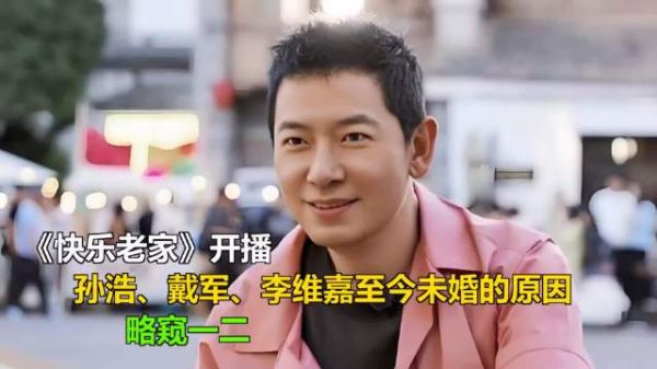《快乐老家》开播：孙浩、戴军、李维嘉至今未婚的原因，略窥一二