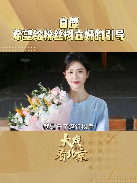 白鹿希望给粉丝好的引导