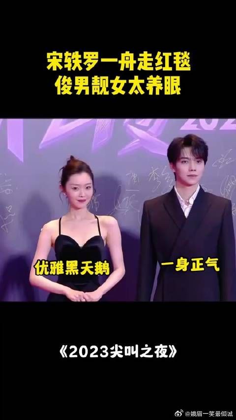 宋轶优雅走红毯，一身红裙尽显身材，把白敬亭迷倒丨2023尖叫之夜