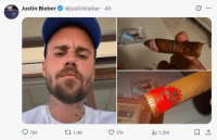 Justin Bieber 抽中国龙年限量版雪茄，市场价一支150欧元