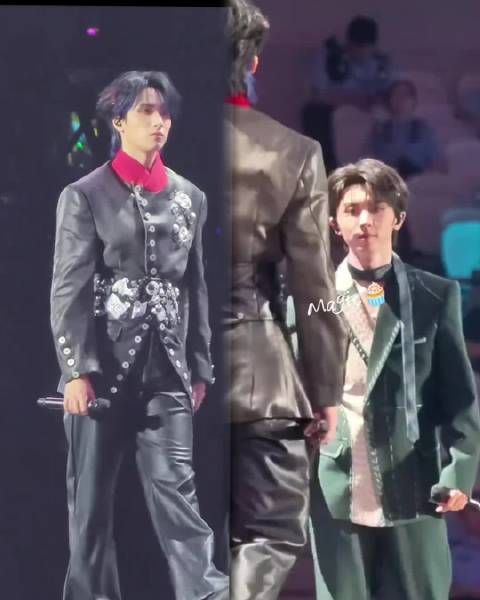 两个人一点也都崩不住的对视