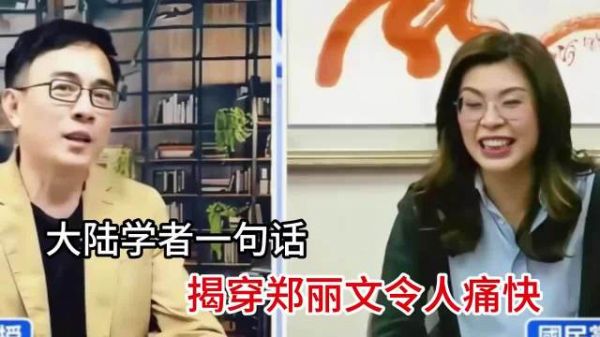 大陆学者一句话揭穿郑丽文令人痛快