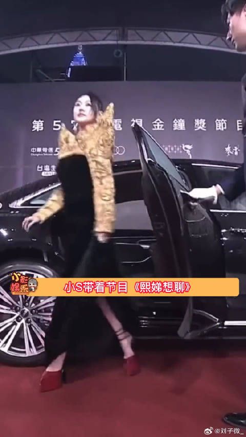 小S金钟奖红毯造型，酷飒十足