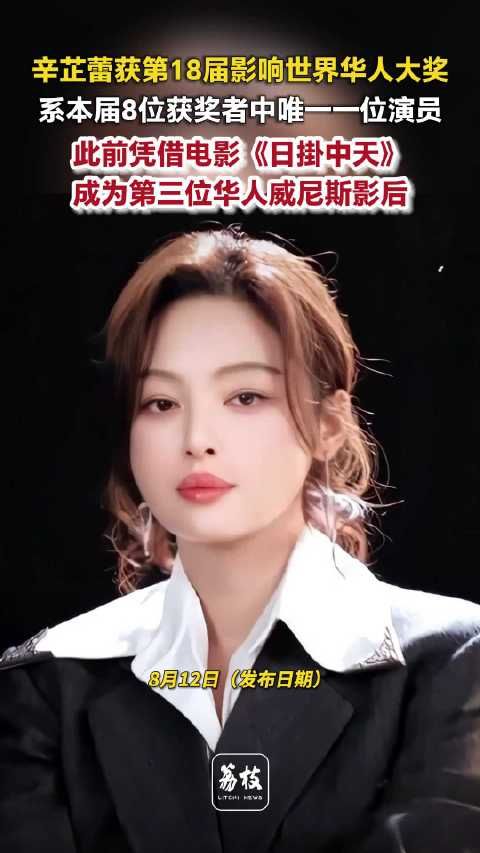辛芷蕾拿下影响世界华人大奖辛芷蕾华人女演员影响力获认可