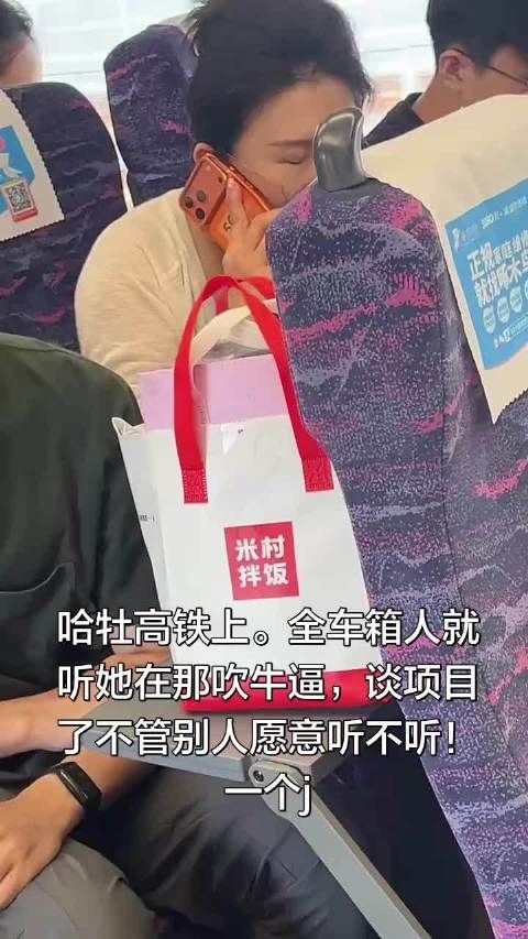 全车厢的人都在听这位大姐谈大项目