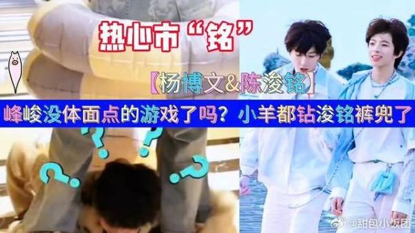 没体面点的游戏了吗?杨博文都钻陈浚铭裤兜了