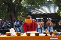 山西晋祠再现宋代祭祀礼制 庙会演绎传统民俗