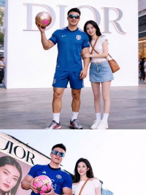 你们还在等， 正国级标配足球宝贝已经合上影了