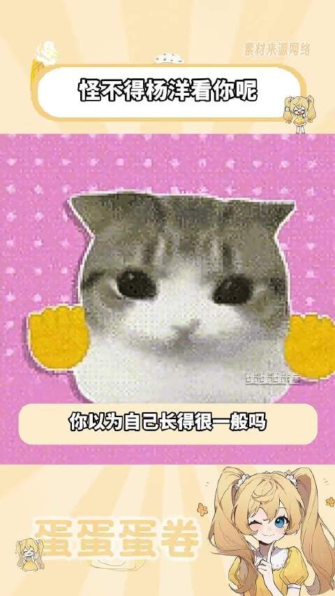 怪不得杨洋看你呢!你以为自己长得很一般吗?