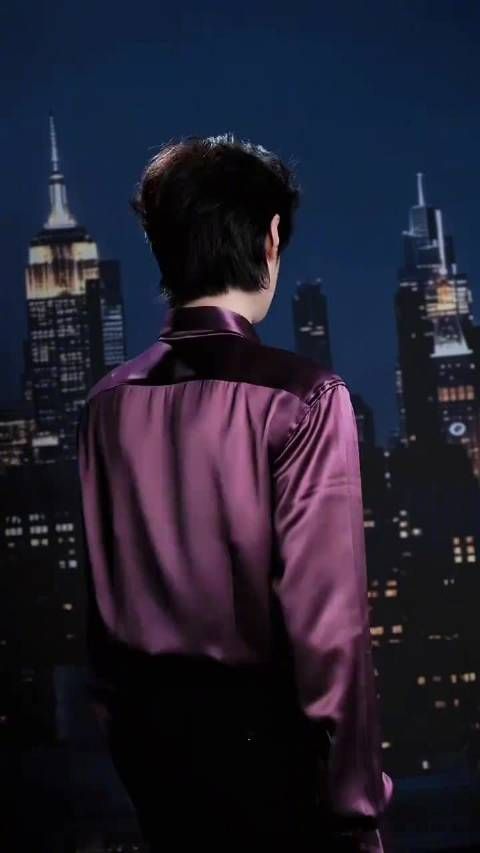 郝熠然紫衬衣夜景大片