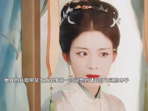 吴小姐是真的聪明，姨娘出事她第一时间就猜出来跟自己手里的本子有关
