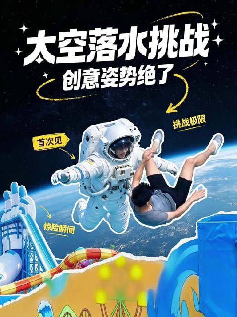 这落水姿势绝了,创意给到夯
