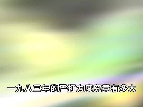 没那几年的严打，不知道后面乱成啥样