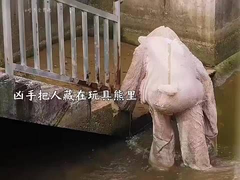 凶手把人藏在玩具布偶服里，想让他自生自灭，真是太残忍了！