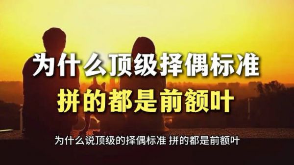 为什么说顶级的择偶标准拼的是前额叶，一起来看看
