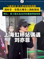 上海虹桥站偶遇刘亦菲，网友：谁不想在赶高铁时偶遇神仙姐姐