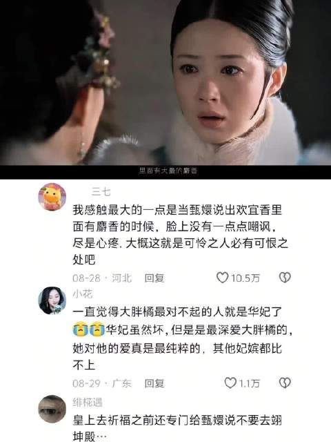 甄嬛说这些话的时候我看出的是心疼