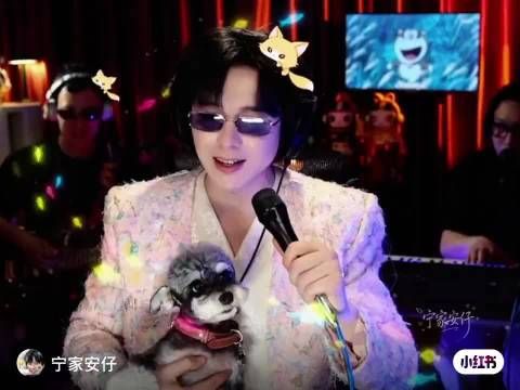 刘宇宁带呆米直播告别,一人一狗温柔道别
