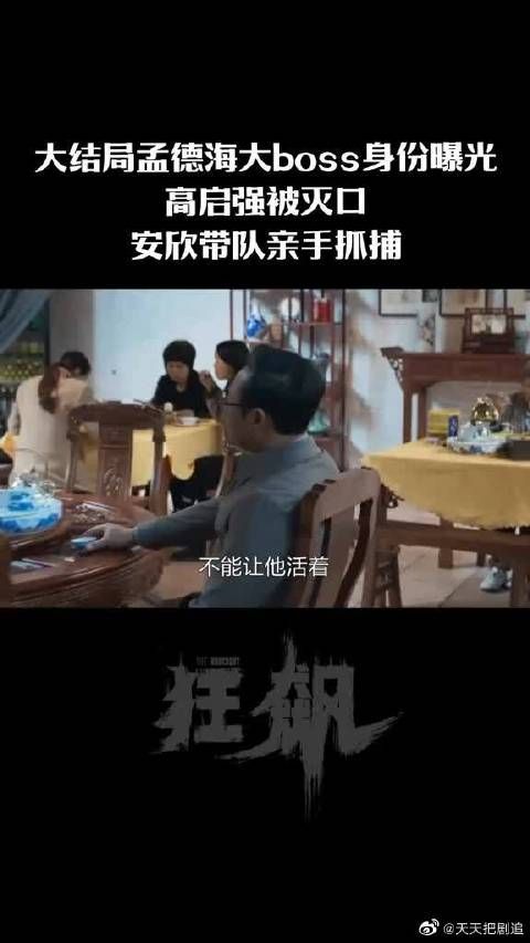 孟德海大boss身份曝光，高启强被灭口，安欣带队亲手抓捕