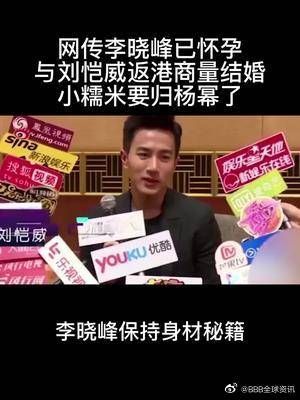 网传李晓峰已怀孕！与刘恺威返港商量结婚，小糯米要归杨幂了？