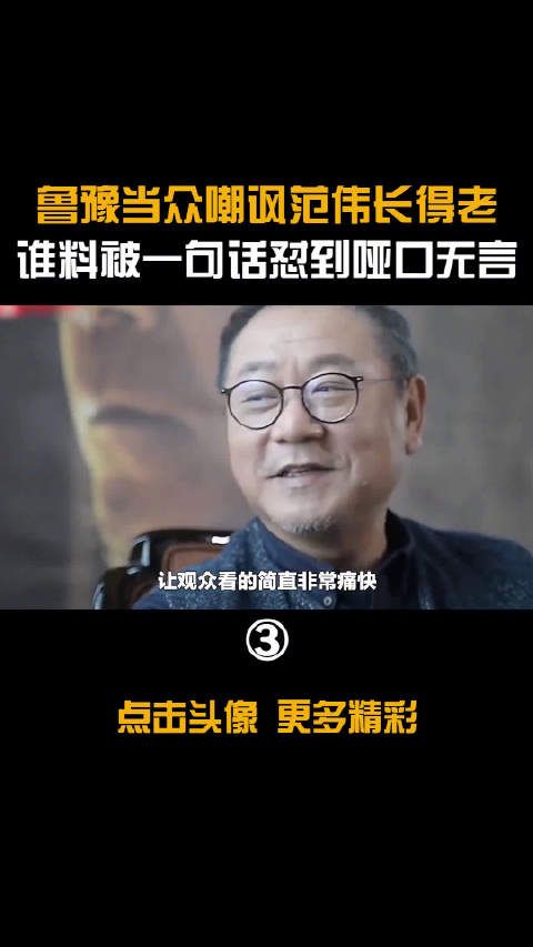 鲁豫当众嘲讽范伟长得老，谁料被一句话怼到哑口无言