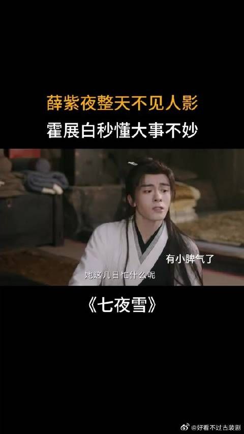 薛紫夜整天不见人影，霍展白秒懂大事不妙