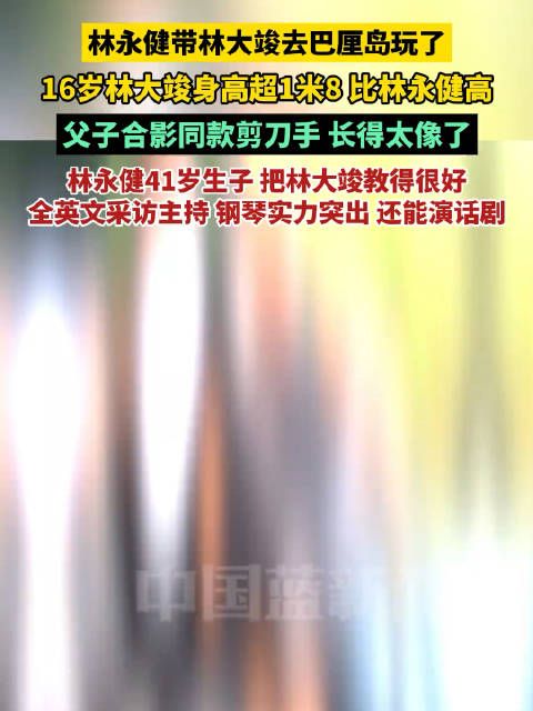 网友在巴厘岛偶遇林永健一家