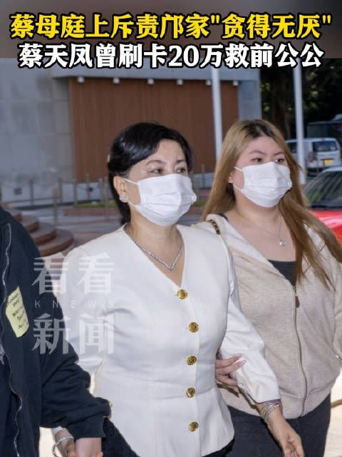 蔡母法庭斥责邝家贪得无厌 蔡天凤曾刷卡20万救前公公