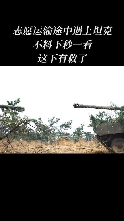 志愿运输途中遇上坦克,不料下秒一看,有救了