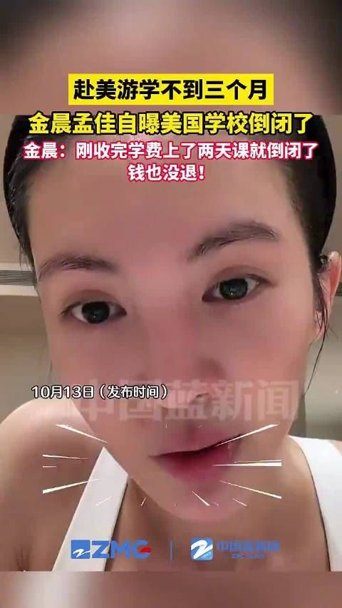 金晨自曝刚交完学费学校倒闭了