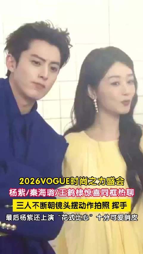 杨紫王鹤棣同框热聊